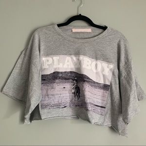 Missguided Playboy Crop Top